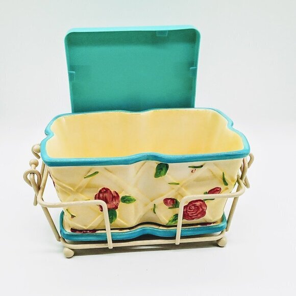 Temptations Ovenware Rose 4-Pc. Ceramic Loaf Pan Set - Picture 5 of 8